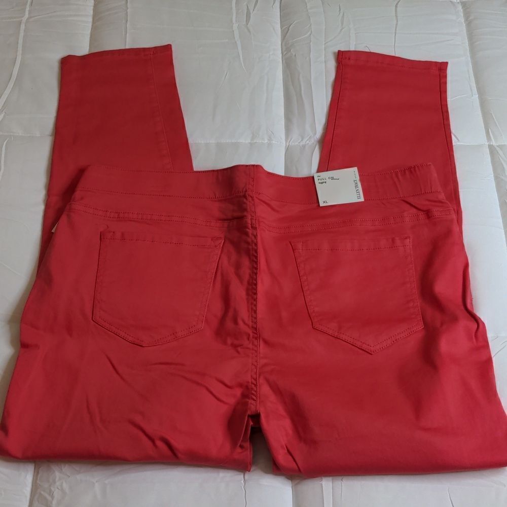 Ellen Tracy Denim XL Hot Pink The Pull On Legging in Hibiscus, NEW - Picture 6 of 11